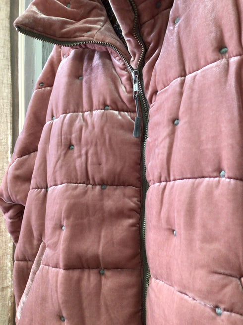 Johnny Was Velvet Puffer Jacket Size XX-Large